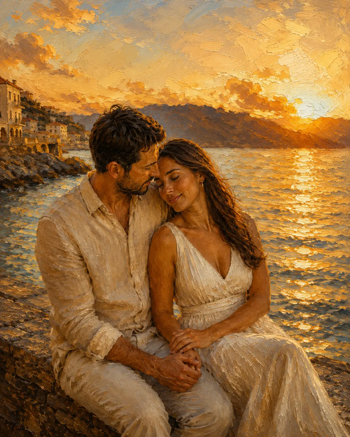 Couple Oil Painting
