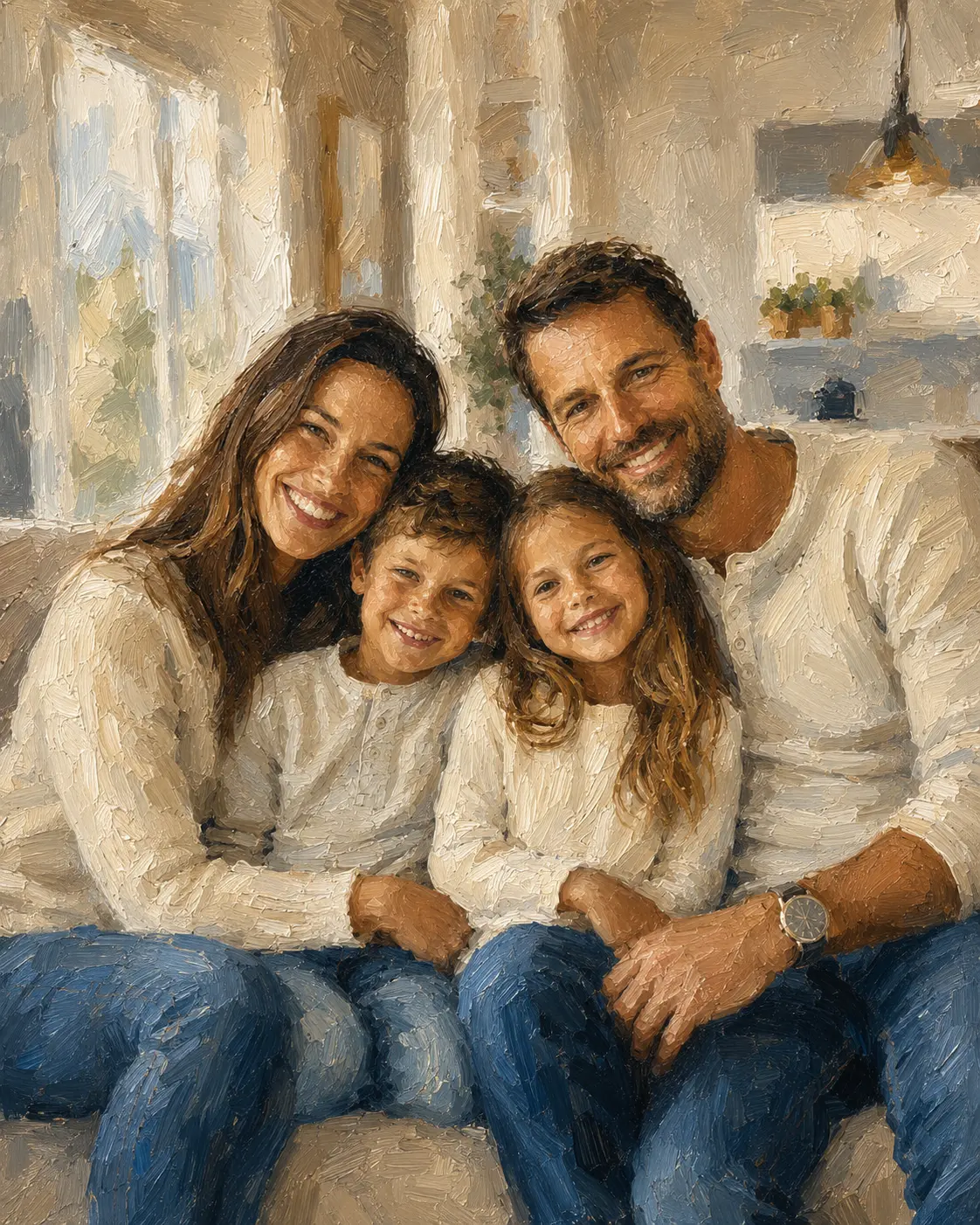 Family Oil Painting