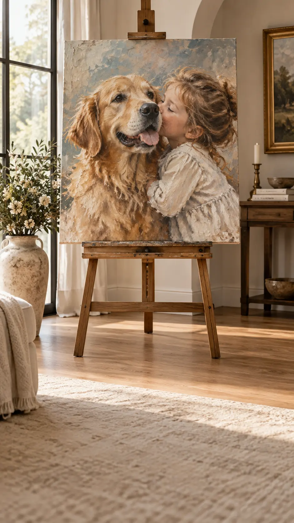 Custom hand-painted oil portrait from a photo